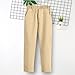 Boys Suit Pants Elastic Waist Straight School Uniform Pant Teen Dress Pants Fashion Formal Flat Front Trousers with Pockets Beige