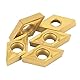 10 Stück Hartmetall-Wendeplatten, CNC-Einsätze Hartmetall-Einsatzklinge DCMT070204 US735 DCMT21.51 CNC-beschichtete Hartmetall-Einsatz Klinge Drehmaschine Drehwerkzeug für Stahlhalbschneiden