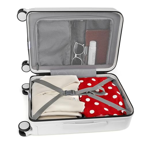 Universal Silent Wheel Suitcase, Thickened Box with Rounded Corners, 3-Layer Composite Structure Suitcase for Business Trips (Smoke White 20 inches)4