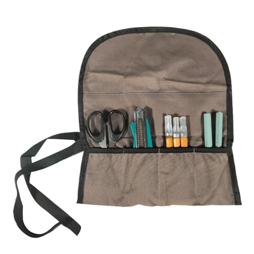 Pequeña bolsa de herramientas | organizador de herramientas para artesanos enrollables | Bolsa organizadora de acceso rápido, estuche de transporte con múltiples bolsillos para proyectos de