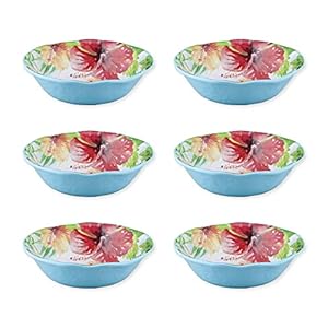 UP ware Melamin-Schüsseln 6er-Set Hibiskus