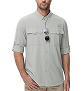 TACVASEN Mens Long Sleeve Sun Protection Shirt UPF 50+ Quick Dry Fishing Cooling UV Shirts Outdoo...