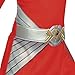Red Ranger Costume for Girls, Official Power Rangers Cosmic Fury Costume Outfit with Belt, Kids Size (7-8)