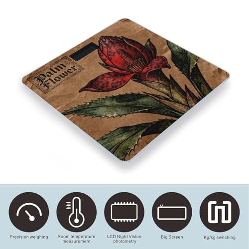Báscula digital de baño con plataforma de vidrio templado miniatura 3
