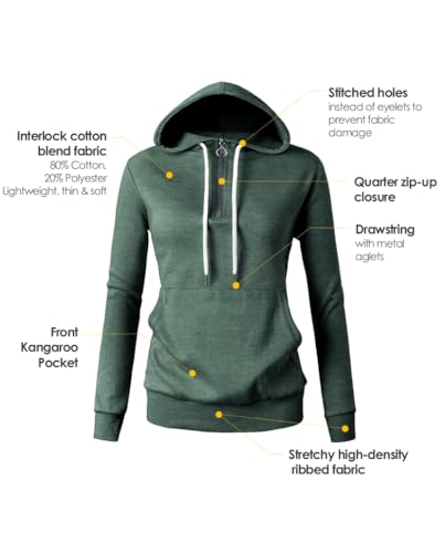 Image of GIVON Basic Lightweight Zip-Up Hoodie Long Sleeve Thin Jacket for Women with Plus Size