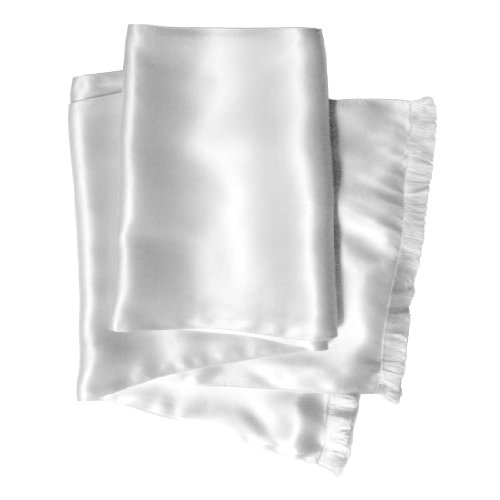Aviator Scarf - OFF-WHITE - Soft, Sleek, Stylish – Double Layer - Genuine Satin Silk – 100% Silk