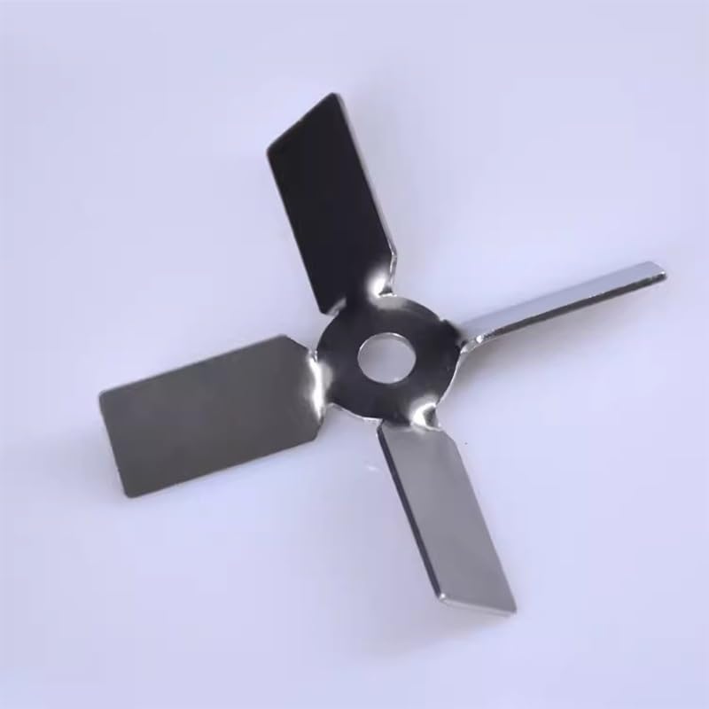 304 Stainless Steel Four-Bladed Propeller for Laboratory Mixer Equipment | Cross Paddle Stirring Tool(Rod 8X200mm)