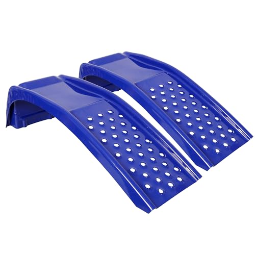 Rampas para automóvil de 8000 libras de capacidad, rampas pesadas de acero sólido para mantenimiento de camiones, SUV y automóviles, cambio de aceite, paquete de 2, azul miniatura 1