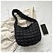 Kamsyluci Quilted Tote Bag, Puffer Bag For Women Lightweight Padding Shoulder Bag Puffy Purse Hobo Bag Handbag with Zip (Black)