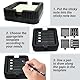 TREABEAR Sticky Note Holder With 4 Different Sticky Note Stencil, für 7,6x7,6cm Selbstklebenden Notizblock Haftnotizhalter, Haftnotiz-Schablone mit 4 Farbigen Haftnotizen, Haftnotizhalter mit Vorlage