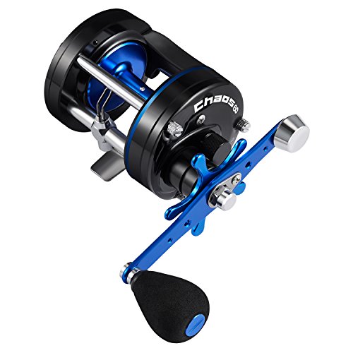 Piscifun Chaos Round Baitcasting Reel Reinforced Metal Body Baitcaster Conventional Saltwater Fishing Reels 60 Left Handed