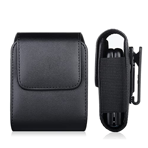Étui à rabat en cuir synthétique avec clip ceinture pivotant pour Samsung Galaxy Z Flip7, Flip 6/5/4/3, Motorola Razr+ 2023 Motorola RAZR 60 50 40 Ultra