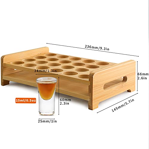 Shot Glass Set 0.5Oz/15Ml 24Pcs Clear Shot Glass Holder Set Mini Shot Glass Perfect For Party, Bar, Club, Cocktail (24Pcs) #TOP1