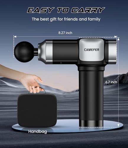 Image of Deep Tissue Massage Gun, Portable Percussion Muscle Massager with 30 Speeds & 6 Attachments, Handheld Electric Back & Neck Massager for Pain Relief