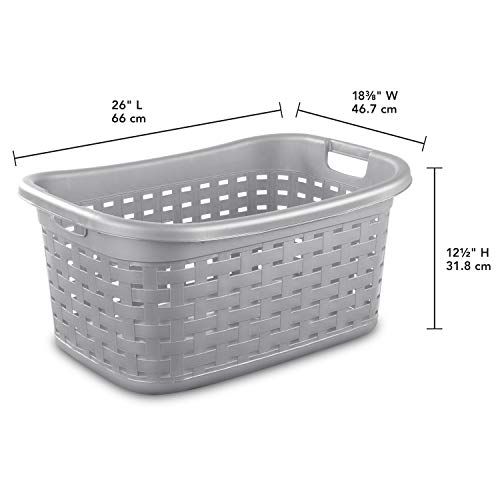 Sterilite 12756A06 Weave Laundry Basket, Cement, 6-Pack #TOP3