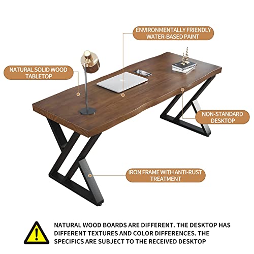 jmzx store Solid Wood and Metal Modern Industrial 55 inch Wide Home