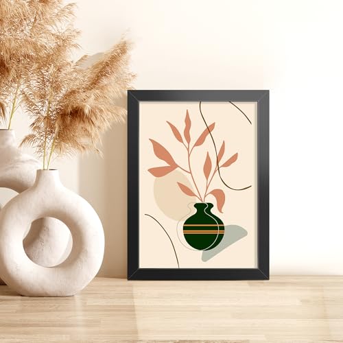 LaVie Home 6x8 Picture Frame for Wall Display, 6x8 Black Picture Frame with HD Plexiglas, 6 x 8 Frame 1 Pack, Display Frame for Vertical or Horizontal, Classic Collection