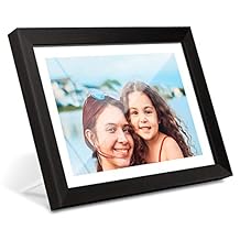 AEEZO Digital Picture Frame 10.1 Inch 1280x800 IPS Touch Screen WiFi Smart Digital Photo Frame with 16GB Storage, Auto-Rotate Easy Setup to Share Photos or Videos via AiMOR APP, Wall Mountable Black
