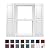 Polaris Homeside Raised Panel Vinyl Shutters (1 Pair) 14-1/2in. x 67in. - 930 White