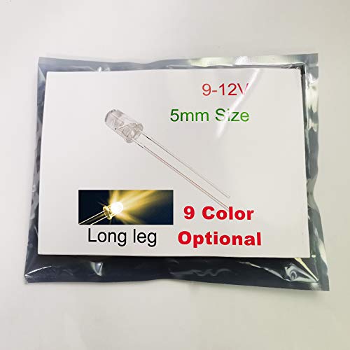 100 LEDs blancos cálidos 5mm 12V para tablero