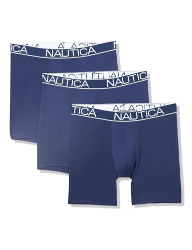 Nautica Men's 3-Pack Modal Stretch Boxer Briefs