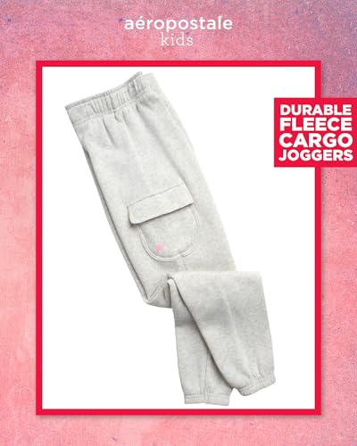 Image of AEROPOSTALE Girls Joggers Set - 3 Piece Puffer Vest, Pullover Hoodie and Cargo Jogger Sweatpants for Girls (Sizes: 4-16)
