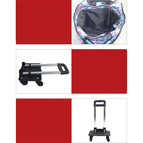 YYAI-HHJU Faltbare Einkaufstasche/Einkaufswagen 4 Rad Leichte Push-Pull-Einkaufswagentasche Gepäck Einkaufstrolley… – Bild 6