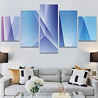 SIGNWIN 5 Panel Canvas Wall Art Modern Art Contemporary Dramatic Geometric Mixed Media Multicolor Patterns for Home Decorations Ready to Hang - 60
