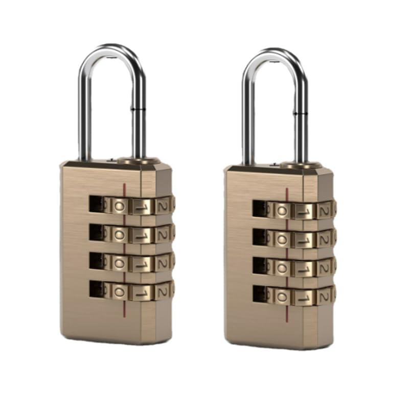 Image of 2PCS Combination Lock, 4 Digit Padlock for School Gym Sports Locker, Fence, Toolbox, Case, Hasp Cabinet Storage
