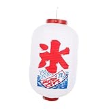 GETAJGHSD wasserdichte Japanische Laterne für Bar und Restaurant Traditioneller Faltbarer Lampion Wetterfeste Outdoor Dekoration Weißer Stil für Japanische Gaststätten