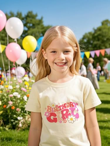 Birthday Girls Shirt 2nd 3rd 4th 5th 6th 7th 8th 9th Toddler Girl Birthday Outfit Kids Gift T-Shirts Party Tops2