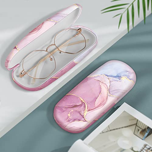 Image of FINTIE Hard Shell Eyeglasses Case, Portable Protective Glasses Cover Eyeglass Holder Box with Cleaning Cloth for Men Women