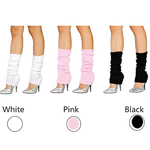 3 Pair Women Knit Leg Warmers Long Socks4