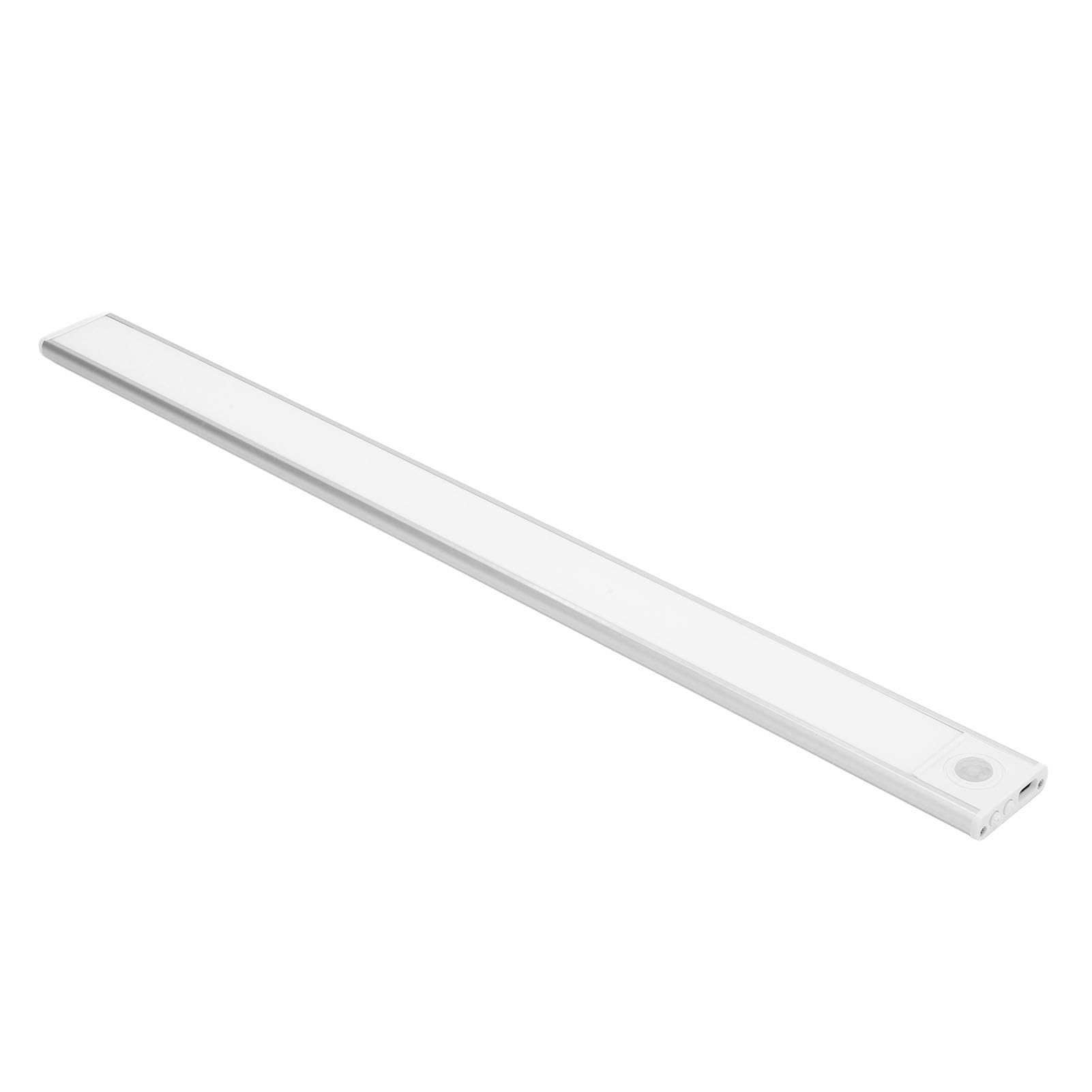 ANGGREK Wall Closet Light Bar, Rechargeable Closet LED Light Motion Sensor 3 Colour Temperature 50cm Silver for Staircase