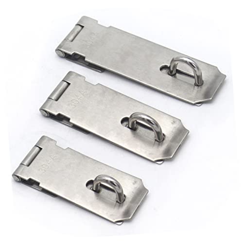 Image of DOITOOL 2pcs Padlock Hasp Door Clasp Latch Lock Stainless Steel Bolt Locks for Cabinet Gate Doors
