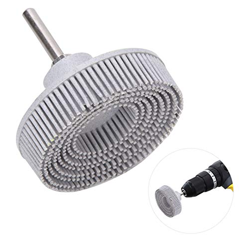 Bristle Disc 3, Inch Emery Rubber Abrasive Brush Deburring Discs Polishing Grinding WheelGreen Wheel Green (#13)