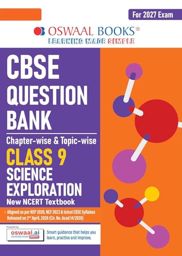 Image of Oswaal CBSE Science Question Bank Chapter-wise & Topic-wise Class 9 | Based on new NCERT Textbook Exploration|Includes Summary, Competency-Based ... & Practice Papers Paperback - 14 May 2026
