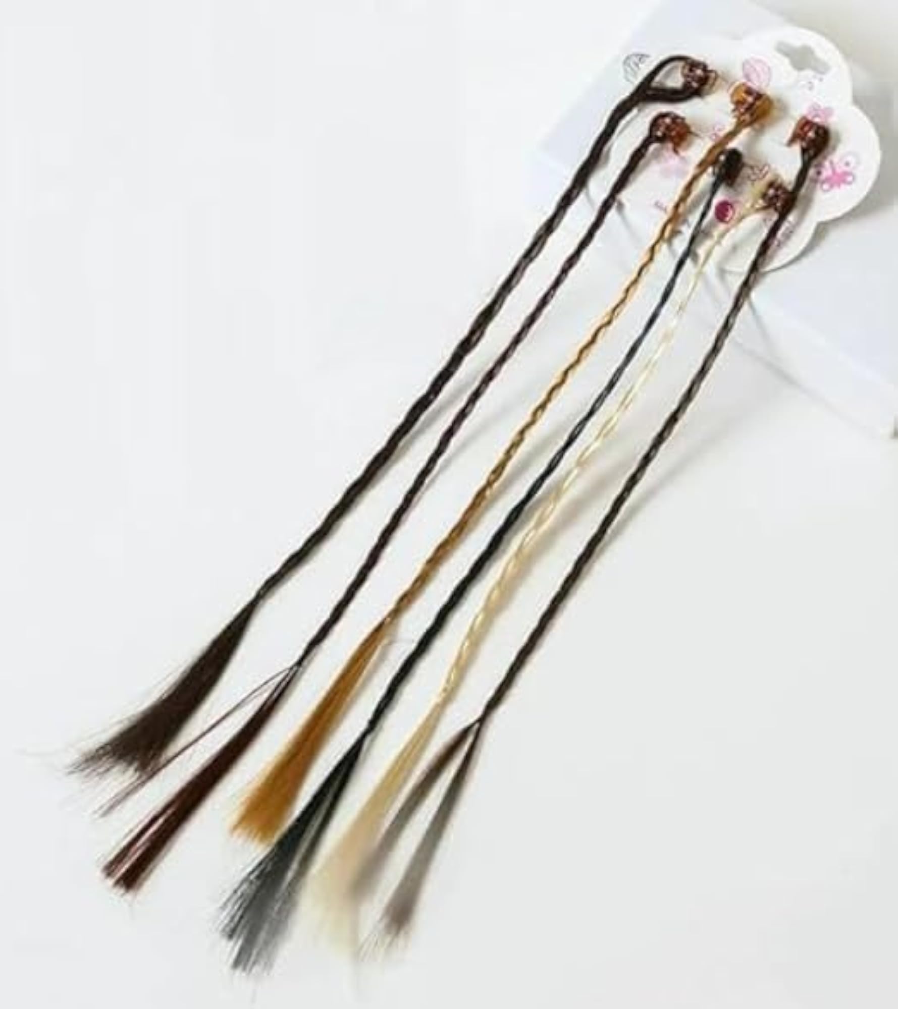 Fake Hair Extensions for Girls, Pack of 8