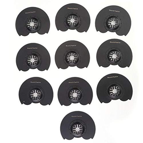 10Pcs 91mm Semicircle Saw Blade, Oscillating Saw Blade Multi Wood Grinding Tool High Carbon Steel High Hardness Used to Cut Wood,Plastic,Hole Opening