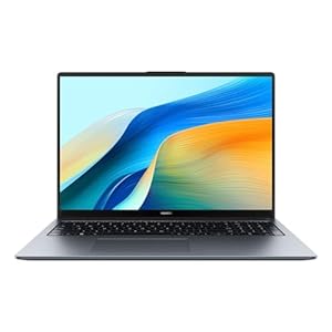 HUAWEI MateBook D 16 2024, 12e generatie Intel Core i5, 16 GB RAM, 512 GB SSD, 16 inch FullView display, 1,68 kg lichte behuizing, Windows 11 Home, Space Gray, Duitse versie