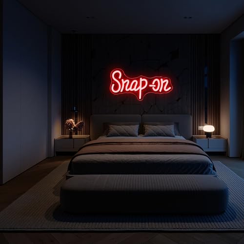 Image of Snaps Tools Neon Sign, Dimmable Garage Shop Neon Light Sign Home Decor Wall Art Sign, 12.9 x 6.6 in, USB Powered for Garage Auto Repair Workshop Bar Beer