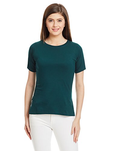 Image of Miss Chase Women's Green Solid High Low Slit Tops