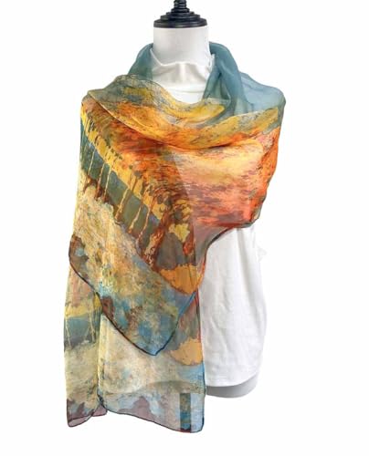 Image of Xyueanlo Scarfs for Women Fashion Scarves Print Pattern Lightweight Sunscreen Scarf Wraps Shawls