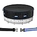 12Ft Round Pool Cover,Solar Covers for Above Ground Pools, Inground Swimming Pool Cover Protector with Anti-slip tape,365×45CM Winter Hot Tub Cover for Waterproof and Dustproof