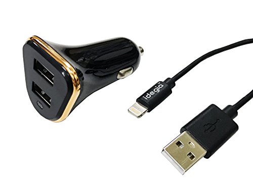 アークス アップル社 MFi認証 車載充電器 LEDモニターランプ付き 2.4A DC12/24V車兼用 X-212