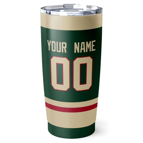Image of ANTKING Minnesota Tumbler 20oz Custom Name Number Travel Mug Gifts | Stainless Steel Insulated Coffee Cup for Men Women