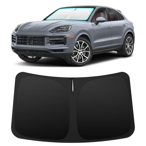 Image of INSAUTO Custom Fit Windshield Sun Shade for Porsche Cayenne 2019-2026