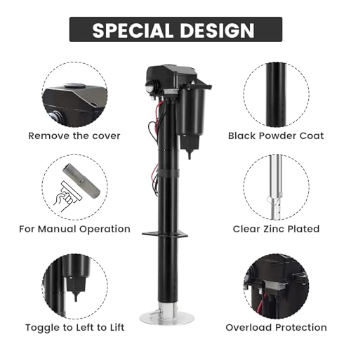 Lcyindu TG0105D0002 3500Lbs Power Tongue Jack A-Frame Electric Trailer Jack With Waterproof Cover For Camper, Rv,Travel,Boat,Cargo Trailer,12V Dc thumb #3