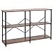 Iwell Sofa Table, Console Table with 3 Open Shelves, Entryway Tbale, Hallway Table for Living Room, Entryway, Couch, Rustic Brown