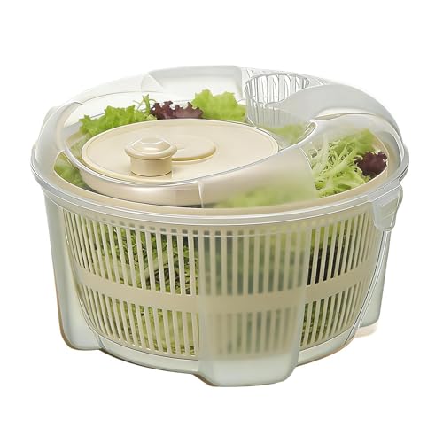 Lettuce Spinner Bowl - Manual Salad Dryer Dehydrator, Vegetable Washing Tool, Efficient Kitchen Produce Cleaning Drying Tool Household Use, High Capacity Food Washing Drying Spinner Bowl Ţool